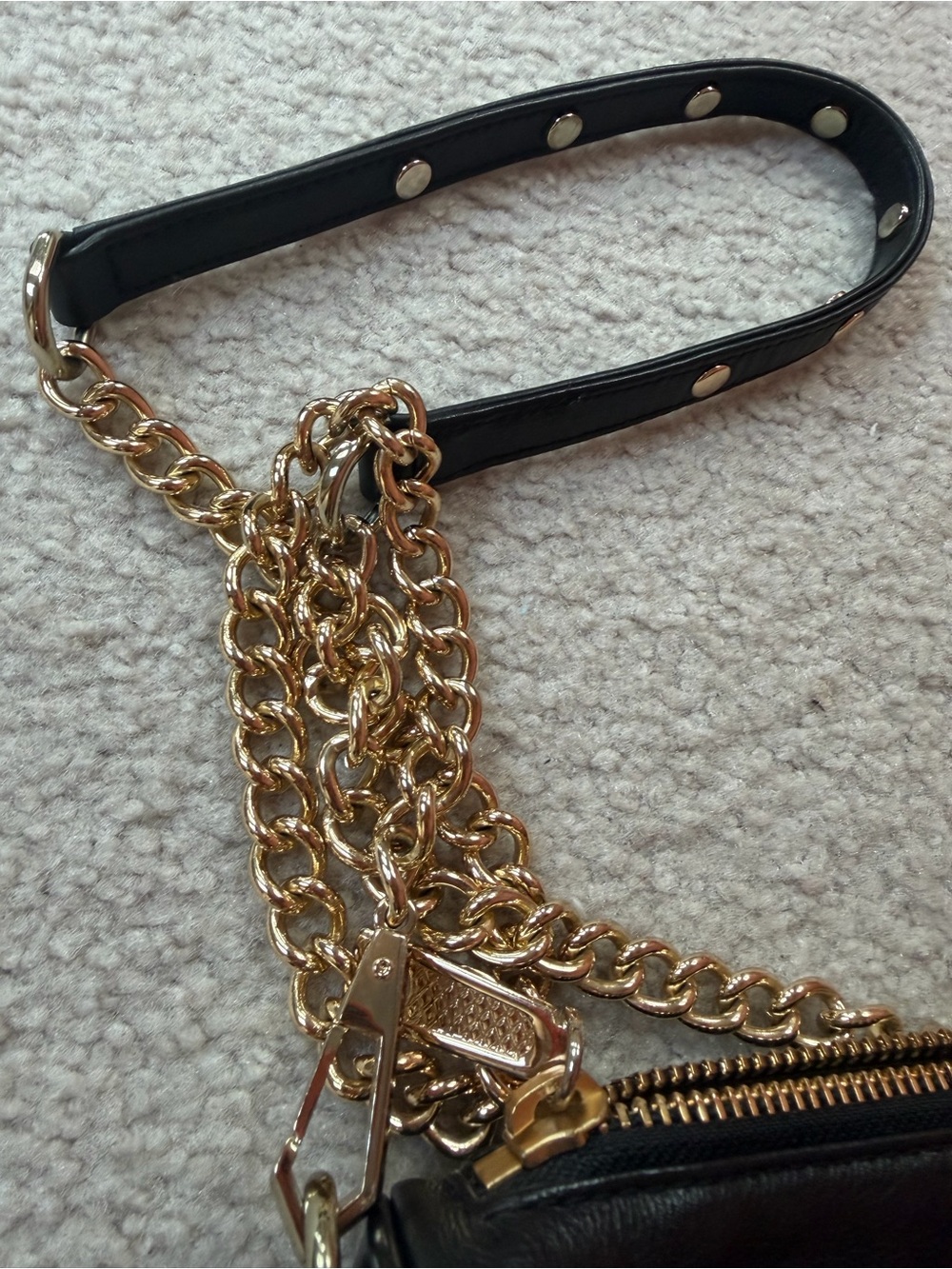 Rebecca Minkoff crossbody bag black leather chain strap - Picture 7 of 7